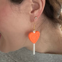 3 Pack Heart Lollipop Earrings