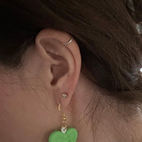 3 Pack Heart Lollipop Earrings